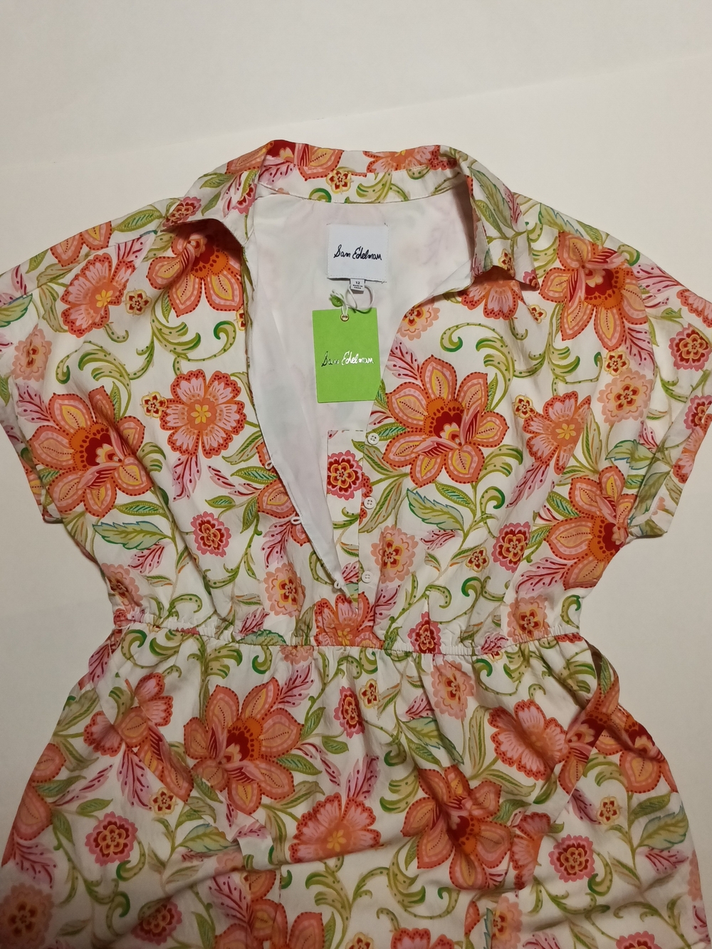 Sam Edelman Sunkissed Floral Belted Mini Dress Size 12 - Picture 7 of 12